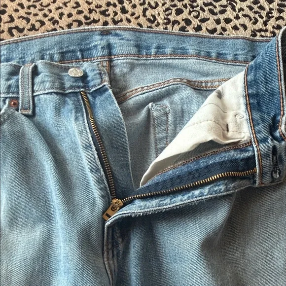 Men's Distressed Levi's Jeans 505 Size 34 x 32 - Picture 9 of 14